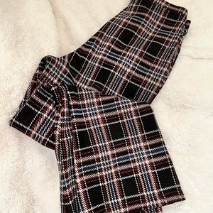 PLAID SET  FLARED PANTS